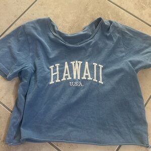 Hawaii blue crop top